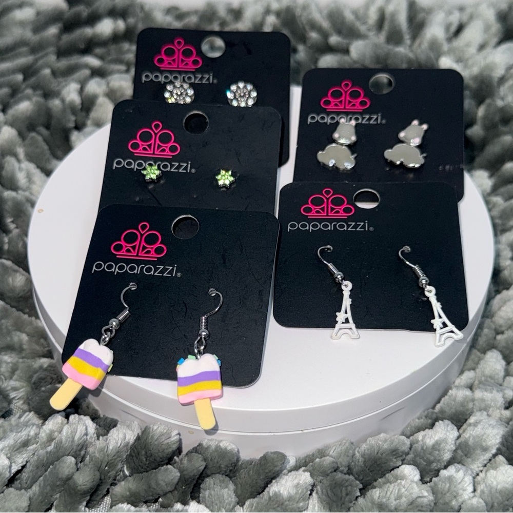 Paparazzi Earrings 5 Set Bundle NWT - Picture 5 of 5
